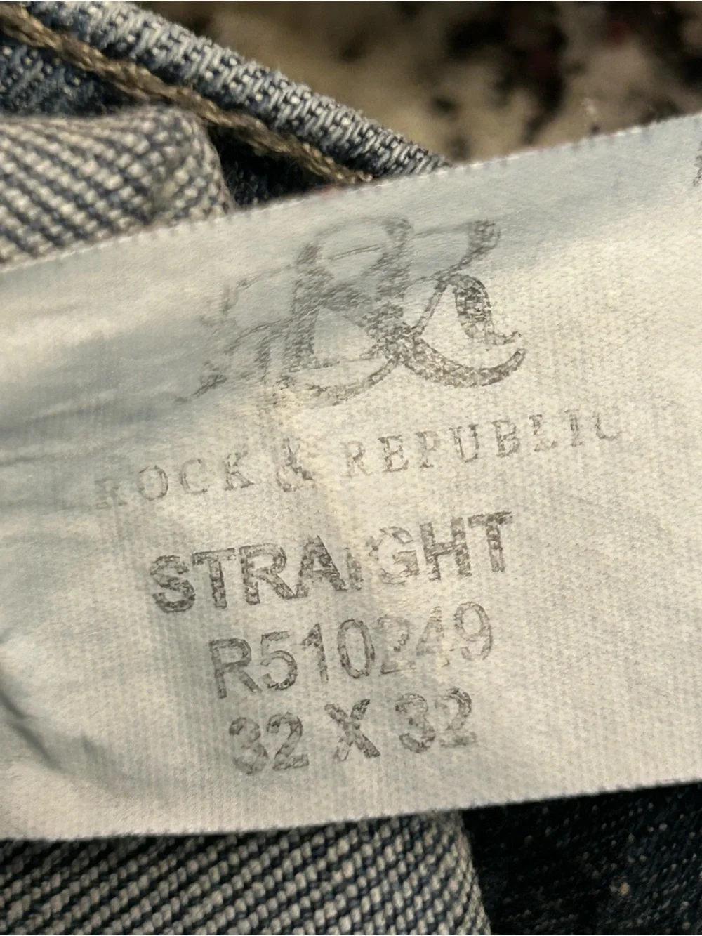 Rock & Republic Straight Leg Fade Wash Men’s Jeans 32x32 RN130273 Casual Denim